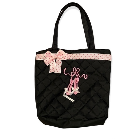 BLACK and Pink Girl’s Ballet Bag - Picture 1 of 4